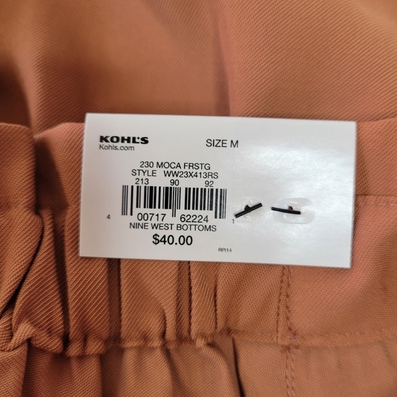 Nine West Mocha Frosting High-Waisted Paperbag Utility Shorts Sz M - Picture 7 of 7